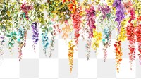 PNG Colorful hanging floral illustration