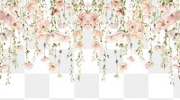 PNG Delicate hanging pastel flowers illustration