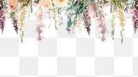 PNG Elegant floral watercolor border