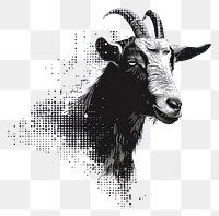 PNG Abstract goat portrait art