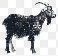 PNG Abstract goat silhouette with dots