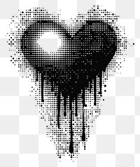 PNG Dripping pixelated heart art