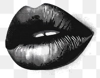 PNG Bold monochrome pop art lips