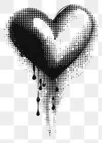 PNG Dripping black heart illustration