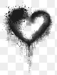 PNG Abstract splattered heart design