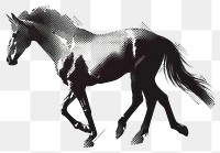 PNG Stylized black horse illustration