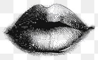 PNG Monochrome dotted lips illustration