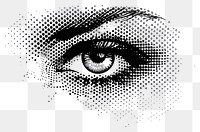 PNG Monochrome dotted eye illustration