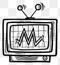 PNG  Retro television with graph