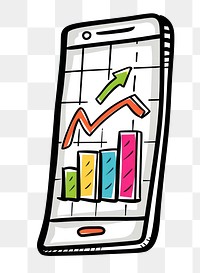 PNG  Mobile analytics growth illustration