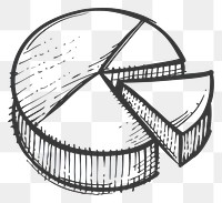 PNG  Hand-drawn pie chart illustration