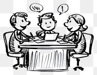 PNG  Cartoon business meeting illustration