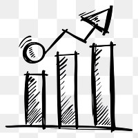 PNG  Hand-drawn growth chart illustration