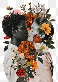 PNG Diverse love floral embrace