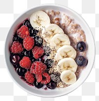 PNG Healthy fruit oatmeal bowl