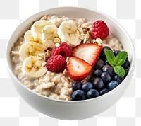 PNG Healthy oatmeal with fresh fruits