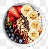 PNG Healthy fruit and granola bowl