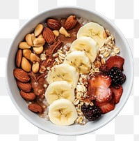 PNG Healthy breakfast bowl with fruits