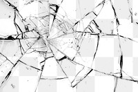 PNG Cracked glass shards abstract art