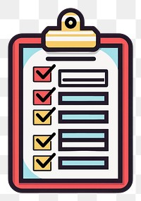 PNG  Colorful checklist clipboard illustration