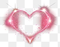 PNG Glowing pink heart illustration