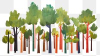 PNG Colorful abstract forest illustration