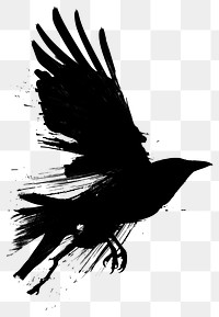 PNG black and white vectors silhouette of *flying bird shape* brush stroke, simple clean and clear, isolated on white background --v 6.0 --ar 2:3