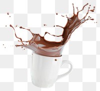 PNG Chocolate splash in white mug