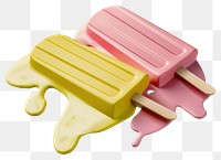 PNG Melting popsicles on white background