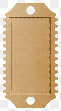 PNG Vintage brown blank ticket tag