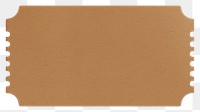 PNG Blank brown ticket illustration