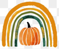 PNG Autumn rainbow pumpkin illustration