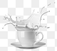 PNG Milk splash in white cup