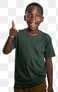 PNG Excited child pointing upwards