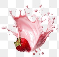 PNG Strawberry splash pink milk