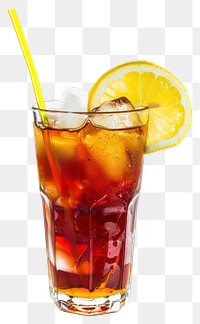 PNG Refreshing iced tea with lemon