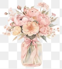 PNG  Elegant watercolor floral bouquet