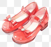 PNG  Glossy red children's shoes illustration