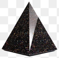 PNG Glittering black pyramid illustration