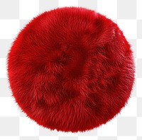 PNG Fluffy red circular fur texture