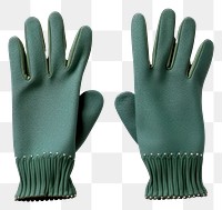 Elegant green leather gloves