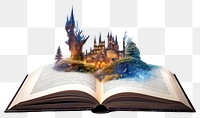 PNG  Fantasy book castle illustration