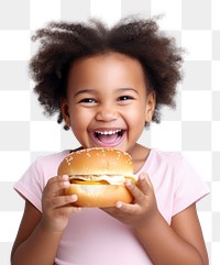 PNG Child enjoying delicious burger