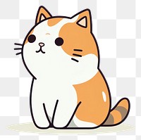 PNG Cute cartoon orange white cat