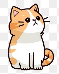 PNG Cute cartoon orange tabby cat