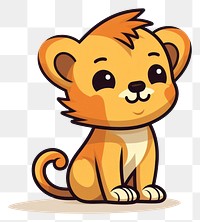 PNG Cute cartoon lion cub illustration