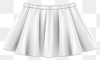 PNG White skirt template miniskirt clothing apparel.