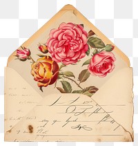 PNG  Vintage floral letter illustration