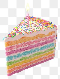 PNG Colorful layered birthday cake illustration