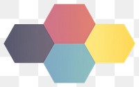 PNG Colorful hexagonal shapes pattern